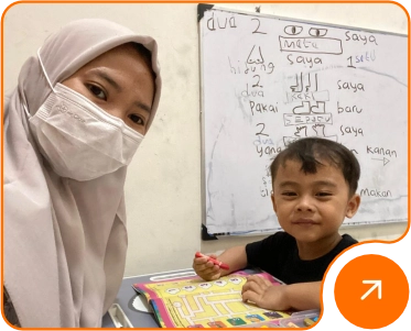 TK Tutor Kak Istiqomah dengan Siswa Ahmed.